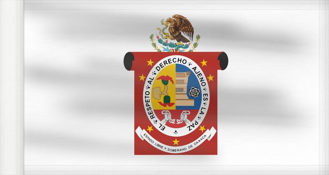 Bandera, con lado del asta reforzado: Oaxaca	State flag of Oaxaca	Oaxaca 