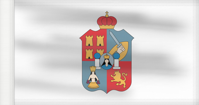 Bandera, con lado del asta reforzado: Tabasco