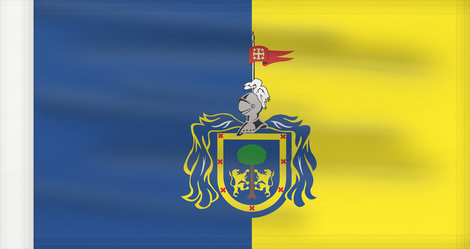 Drapeau, avec guindant renforcé : Jalisco  2008-2011	State of Jalisco	Jalisco (2008-2011)	Jalisco	Īpān Tlahtohcāyōtl Xālīxco, 2008-2011