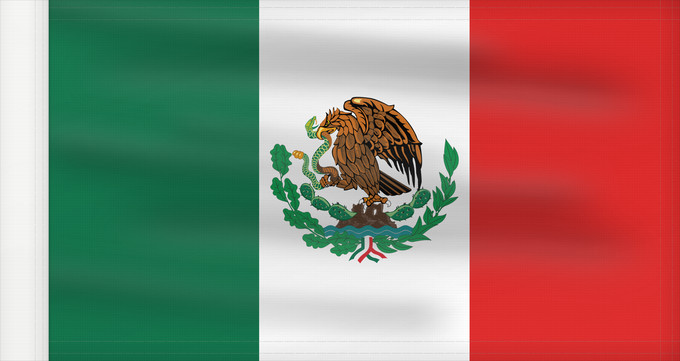 Drapeau, avec guindant renforcé : Mexico 1916–1934 Mexico 1916-1934 Mexique 1916-1934 México 1916-1934 Mexiko (1916–1934) Messico (1916–1934)