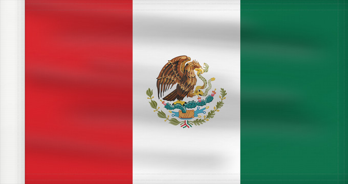 Drapeau, avec guindant renforcé : Mexico reverse Mexico Official version of the Flag of the United Mexican States or Mexico Mexique México La actual bandera de los Estados Unidos Mexicanos Mexiko Messico Mexico México Meksyku علم المكسيك Mïxiku wiphala Meksika Mèxic Mexická vlajka Mexico