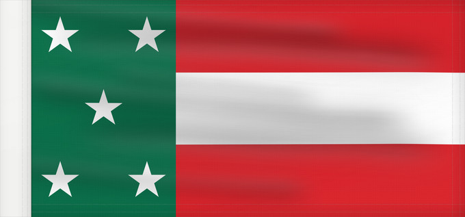 Drapeau, avec guindant renforcé : Republic of Yucatan République du Yucatán República de Yucatán Republik Yucatán Repubblica dello Yucatán