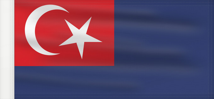 Flagge, mit verstärktem Besatzband: Johor	Malaysian state Johor	Johor o Johore 