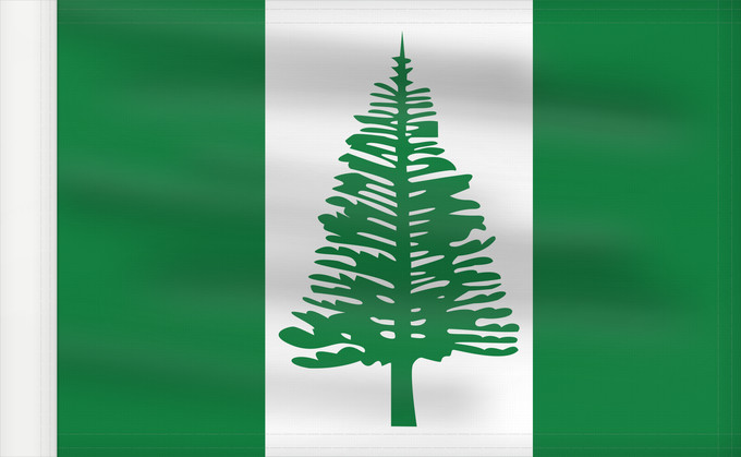 Bandera, con lado del asta reforzado: Norfolk Island	Norfolk	Norfolkinsel