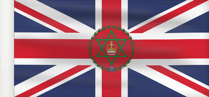 Flagge, mit verstärktem Besatzband: Governor of Nigeria  1914–1960	Standard of the Governor-General of Nigeria before the Republic