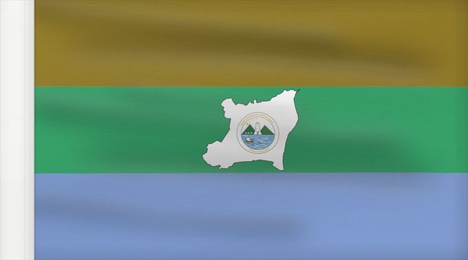 Drapeau, avec guindant renforcé : Region Autonoma del Atlantico Norte Région Autonome de l'Atlantique Nord Región Autónoma del Atlántico Norte Regione Autonoma dell'Atlantico Nord