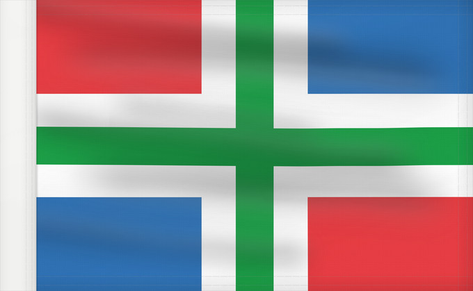 Drapeau, avec guindant renforcé : Groningen	Province of Groningen, Netherlands	Groningue	Groninga