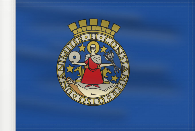 Bandera, con lado del asta reforzado: Oslo