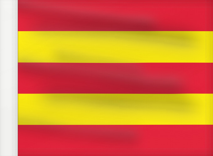 Flag, with reinforced hoist: Aust-Agder Former county of Aust‐Agder, Norway comté d’Aust-Agder