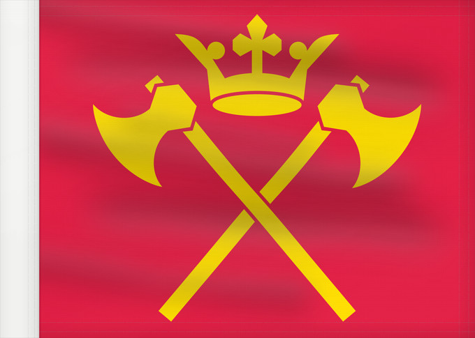 Flag, with reinforced hoist: Hordaland	Former county of Hordaland, Norway	comté de Hordaland	Hordalands flagg	Hordalánda leavga