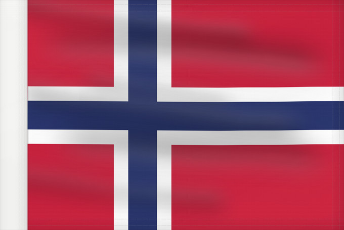 Bandera, con lado del asta reforzado: Jan Mayen