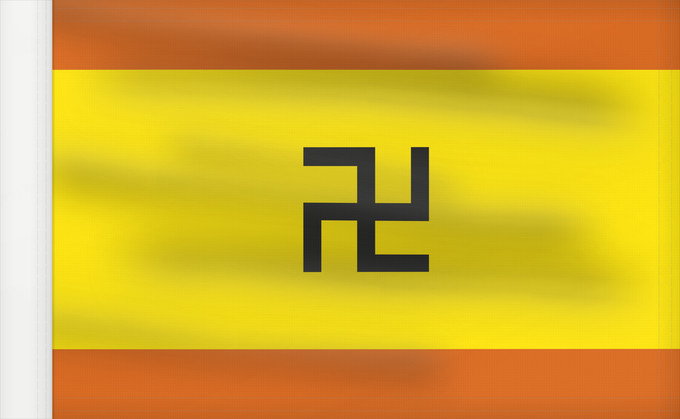 Bandera, con lado del asta reforzado: Kuna Yala Guna Yala, Panama Guna Yala Grupo étnico de la comarca de Guna Yala