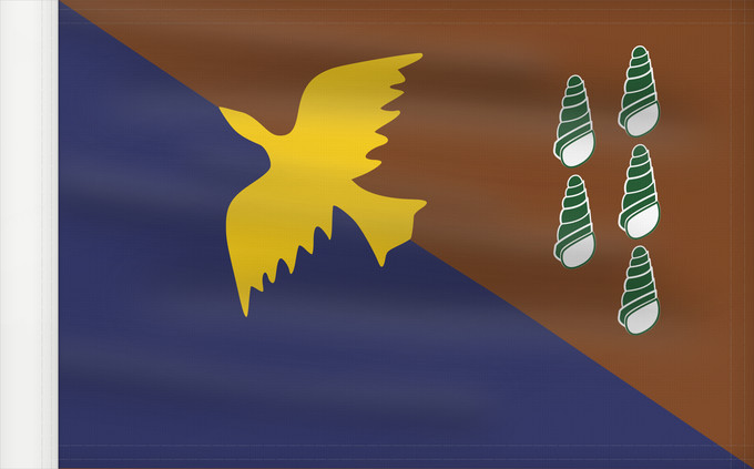 Bandera, con lado del asta reforzado: Manus Manus, province of Papua New Guinea Plak bilong Manus, provins bilong Papua Niugini