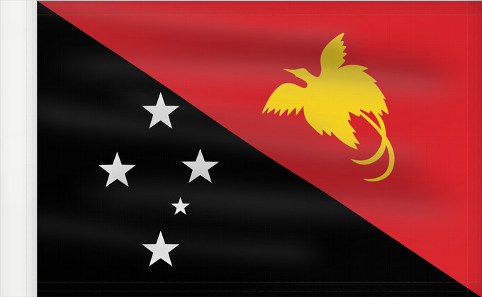 Bandera, con lado del asta reforzado: Papua New Guinea	Papua New GuineaColours Pantone 186 C for red and 116 C for yellow	Papouasie-Nouvelle-Guinée	Papúa Nueva Guinea	Papua-Neuguineas	Papua Nuova Guinea	Papoea-Nieuw-Guinea	Papua-Nova Guiné	Papui-Nowej Gwinei	علم بابوا غينيا الجديدة	পাপুয়া নি