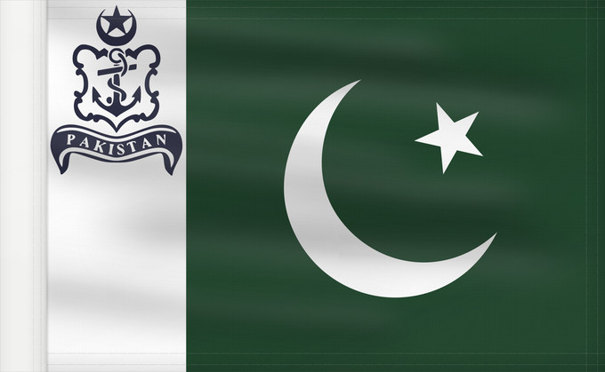 Flagge, mit verstärktem Besatzband: Naval Standard of Pakistan