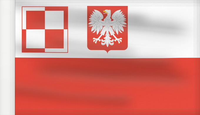 Bandera, con lado del asta reforzado: PL air force flag PRL Polish Air Force flag 1959-1993 Lotnictwa wojskowego 1959-1993