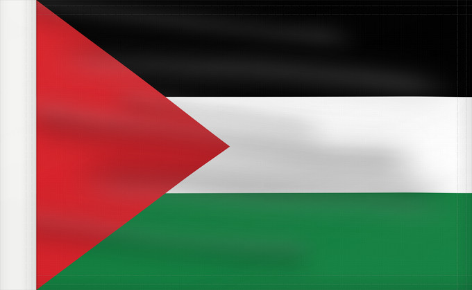 Bandera, con lado del asta reforzado: Palestine	State of Palestine	L’État de Palestine	Estado de Palestina	Palästina	Palestina	علم فلسطين	ফিলিস্তিনের পতাকা	Palestino	Dari Negara Palestina	Флаг Государства Палестина