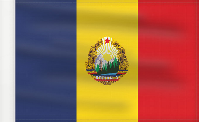 Flagge, mit verstärktem Besatzband: Romania  1965-1989	Romania