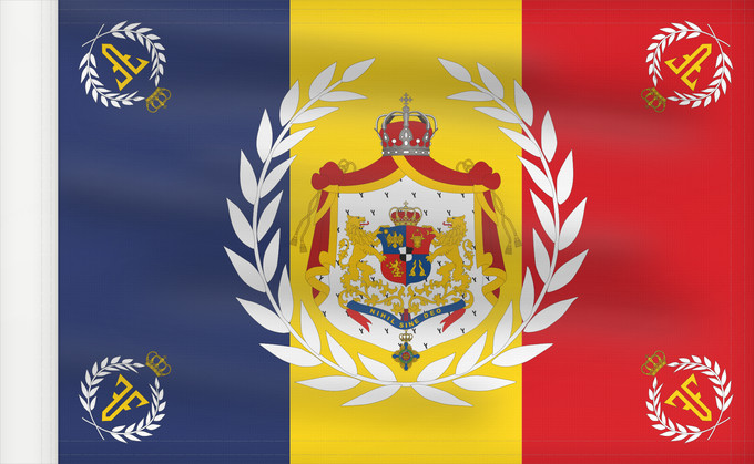 Drapeau, avec guindant renforcé : Romanian Army Flag - 1914 used model Romanian Army