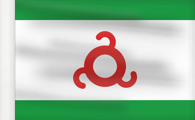 Drapeau, avec guindant renforcé : Ingushetia	Republic of Ingushetia	Inguschetien	Inguscezia	Флаг Ингушетии