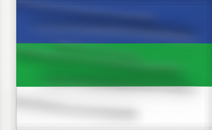 Drapeau, avec guindant renforcé : Komi	State Flag of the Komi Republic	République des Komis	República de Komi	Republik Komi	Repubblica di Komi	Коми Республикаса дöрапас	Государственный флаг Республики Коми