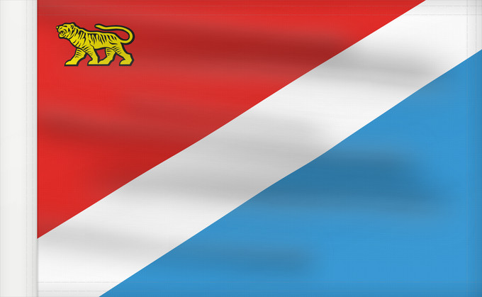 Drapeau, avec guindant renforcé : Primorsky Krai Kraï du Primorie Krai de Primorie Primorski Krai