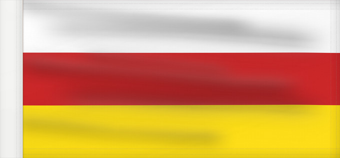Drapeau, avec guindant renforcé : North Ossetia Republic of North Ossetia-Alania North Ossetia-Alania North Osetia-Alania North Ossetia-Alania Nord-Alania Цӕгат Ирыстоны тырыса Флаг Северной Осетии