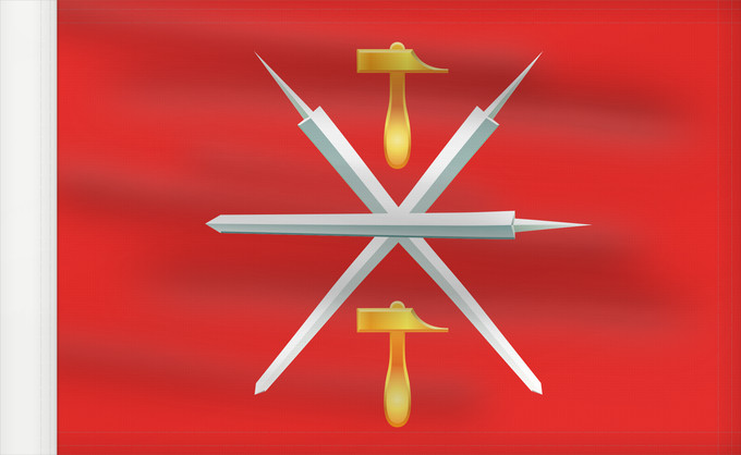 Drapeau, avec guindant renforcé : Tula Oblast Oblast de Toula Óblast de Tula Oblast Tula