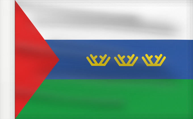 Drapeau, avec guindant renforcé : Tyumen Oblast	Oblast de Tioumen	Óblast de Tiumén 	Oblast Tjumen