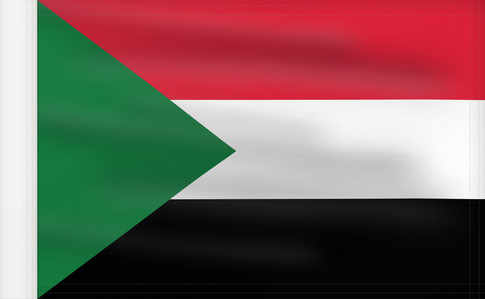 Drapeau, avec guindant renforcé : Sudan	Soudan	Sudán	Soedan	علم السودان	Sudans