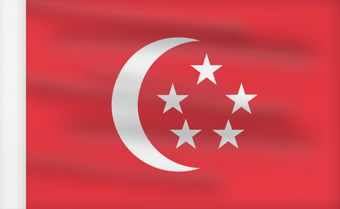 Drapeau, avec guindant renforcé : President of Singapore	The standard used by the President of Singapore	Étendard présidentiel de Singapur	Estandarte Presidencial de Singapur	Präsidentenstandarte von Singapur	Stendardo presidenziale di Singapore	Presiden Singapura	​新加坡总统旗