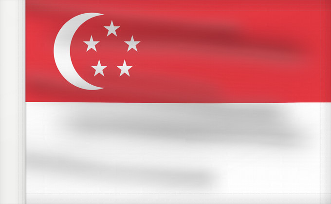 Bandera, con lado del asta reforzado: Singapore	Singapour	Singapur	Singapuru	علم سنغافورة	Singapuro	Singapura	Флаг Сингапура	Singapurja	சிங்கப்பூரி்ன் கொடி	​新加坡国旗