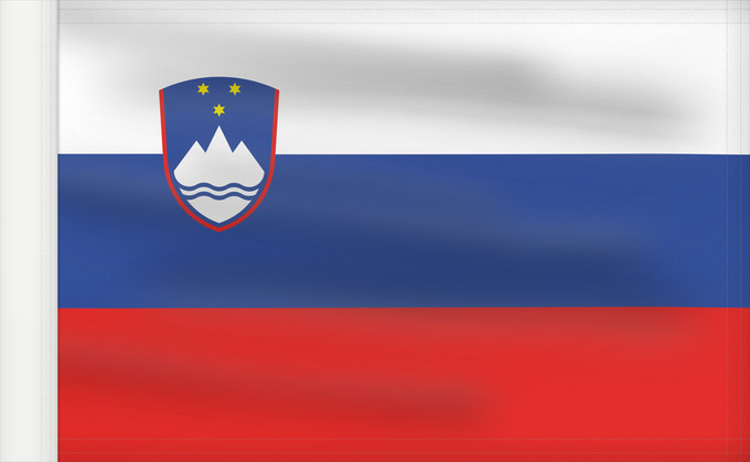 Bandiera, con lato dell'asta rinforzato: Slovenia Slovénie Eslovenia Slowenien Slovenië Słowenii Сцяг Славеніі Slovenije D Eslovènia Slovinská vlajka Флаг Словении Прапор Словенії