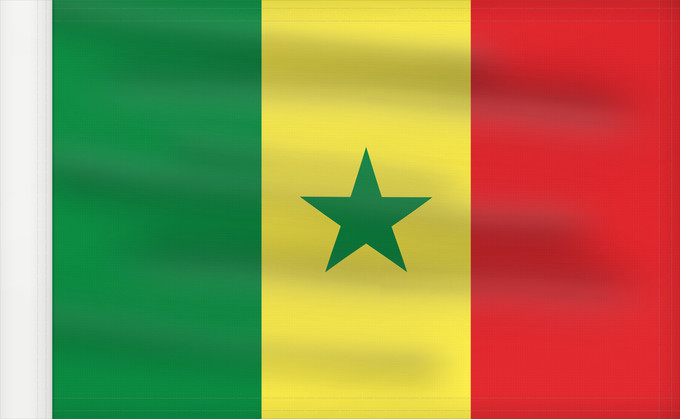 Drapeau, avec guindant renforcé : Senegal	Sénégal	Senegalo	پرچم سنگال	Senegala