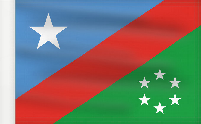 Drapeau, avec guindant renforcé : South West State of Somalia Southwestern Somalia Sud-Ouest de la Somalie Suroeste de Somalia Südwest-Somalia Somalia sud-occidentale علم جنوب غرب الصومال Koonfur-Galbeed Soomaaliya