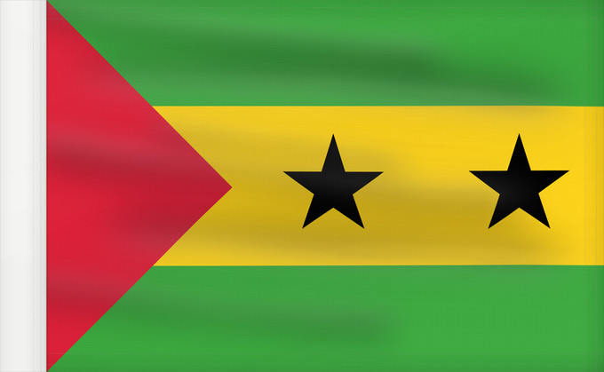 Drapeau, avec guindant renforcé : Sao Tome and Principe Sao Tomé-et-Principe Santo Tomé y Príncipe São Tomé und Príncipe Sao Tome e Principe