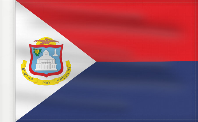 Flag, with reinforced hoist: Sint Maarten	Sint Maarten  Kingdom of the Netherlands	Saint-Martin