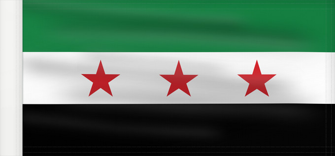 Flag, with reinforced hoist: Syria 1930–1958, 1961–1963 The Syrian Independence flag Syrie (1930–1958, 1961–1963) Siria (1930–1958, 1961–1963) Syrien (1930–1958, 1961–1963)