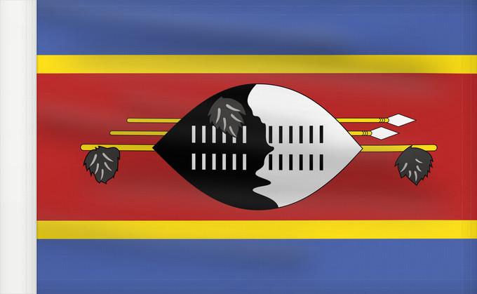 Drapeau, avec guindant renforcé : Eswatini Swaziland Suazilandia Swasiland Essuatíni Eswatinis fana Eswatini Svazilando Umjeka weSwatini Swazilands