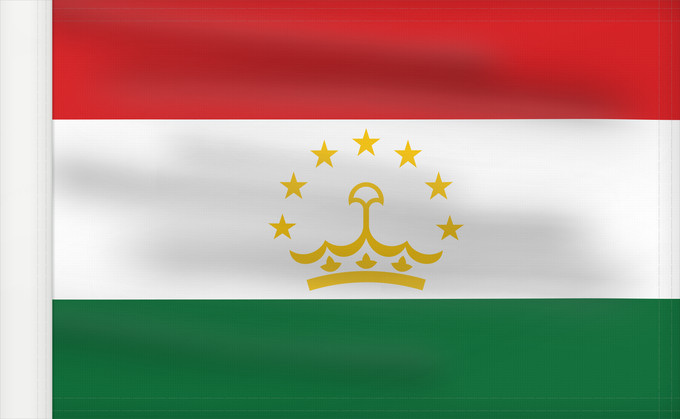 Flag, with reinforced hoist: Tajikistan	Tadjikistan	Tayikistán	Republik Tadschikistan	Tagikistan	Tadzjikistan	علم طاجيكستان	Tacikistan	Сцяг Таджыкістану	Сьцяг Таджыкістану	Tádžikistánu	Таджикистан ялавӗ	پرچم تاجیکستان	Տաջիկստան դրոշը	ტაჯიკეთის დროშა	Тәжікстан байрағы	Тажикстанын туус