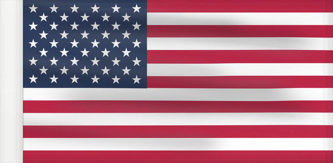 Drapeau, avec guindant renforcé : United States États-Unis Estados Unidos Vereinigte Staaten von Amerika Stati Uniti