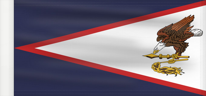 Bandera, con lado del asta reforzado: American Samoa
