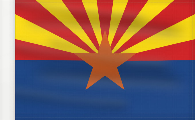 Bandera, con lado del asta reforzado: Arizona ᎡᏩᏐᎾ ᎦᏓᏘ