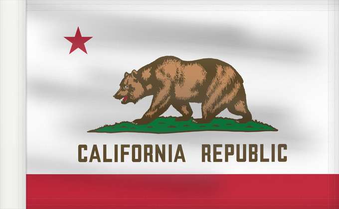 Flag, with reinforced hoist: California Californie Kalifornien Californië ᎠᏕᎳᏧᏢᎢ ᎦᏓᏘ Ka hae Kaleponi דגל מדינת קליפורניה Californiae Ahééháshį́į́h Hahoodzo bidah naatʼaʼí Флаг Калифорнии Američke savezne države Kalifornije ⴰⵙⴻⵏⵢⴰⵍ ⵏ ⴽⴰⵍⵉⴼⵓⵕⵏⵢⴰ