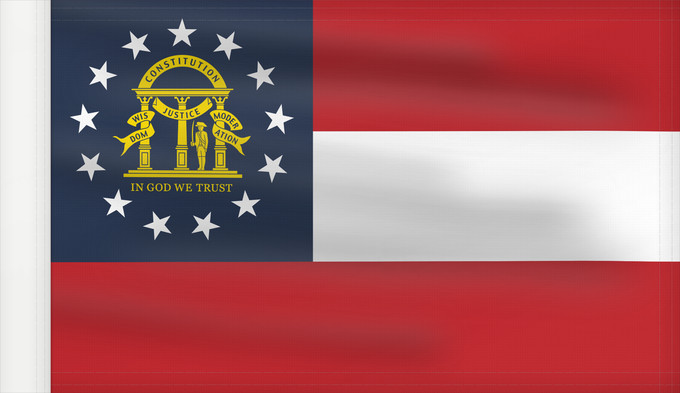 Flag, with reinforced hoist: State of Georgia Georgia