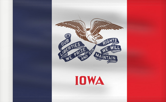 Flag, with reinforced hoist: Iowa