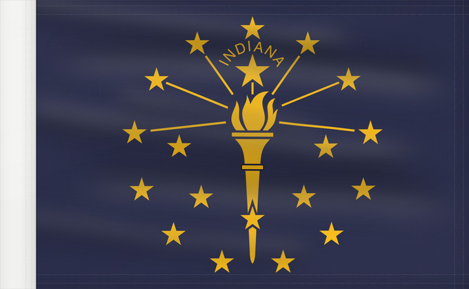 Bandera, con lado del asta reforzado: Indiana