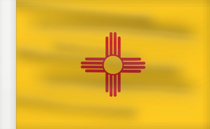 Bandiera, con lato dell'asta rinforzato: New Mexico	Nouveau-Mexique	Nuevo México	Nuovo Messico