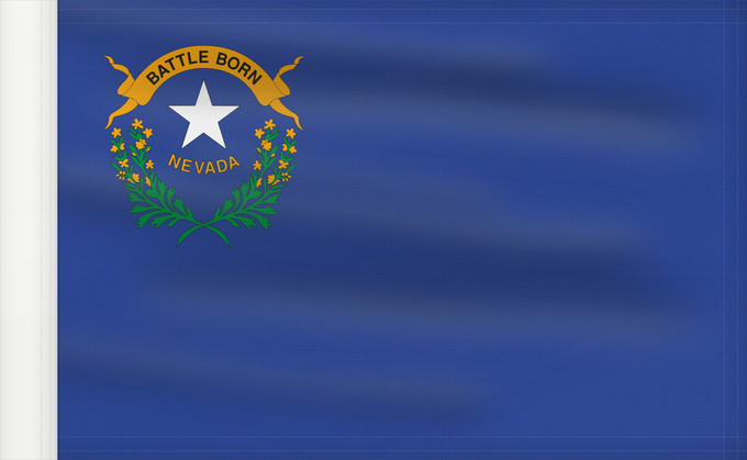 Bandera, con lado del asta reforzado: Nevada State of Nevada ᏁᏩᏓ ᎦᏓᏘ Ka hae Newaka Nivatae Náʼaazhoozh Hahoodzo bidah naatʼaʼí Флаг Невады Američke savezne države Nevade