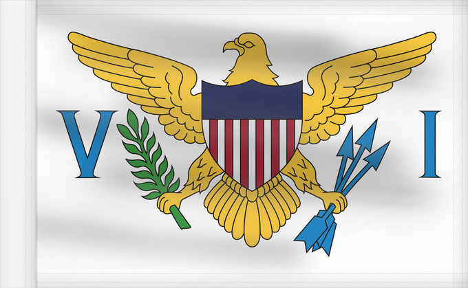 Flagge, mit verstärktem Besatzband: Virgin Islands, U.S.